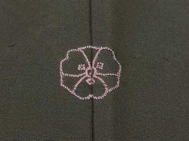 平和屋着物＃羽織　単衣　寿光織　霞文　黒地　金銀糸　正絹　逸品　CABM8093in
