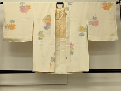 平和屋着物＃羽織　枝花文　正絹　逸品　CABM8098in