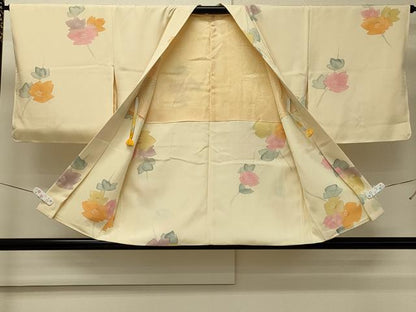 平和屋着物＃羽織　枝花文　正絹　逸品　CABM8098in