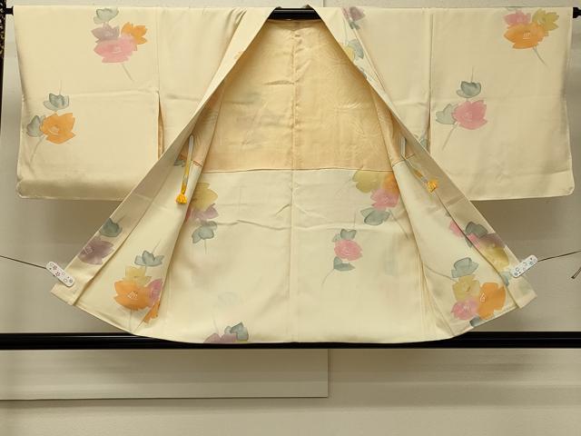 平和屋着物＃羽織　枝花文　正絹　逸品　CABM8098in