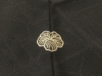 平和屋着物＃羽織　寿光織　霞文　黒地　金銀糸　正絹　逸品　CABM8103in