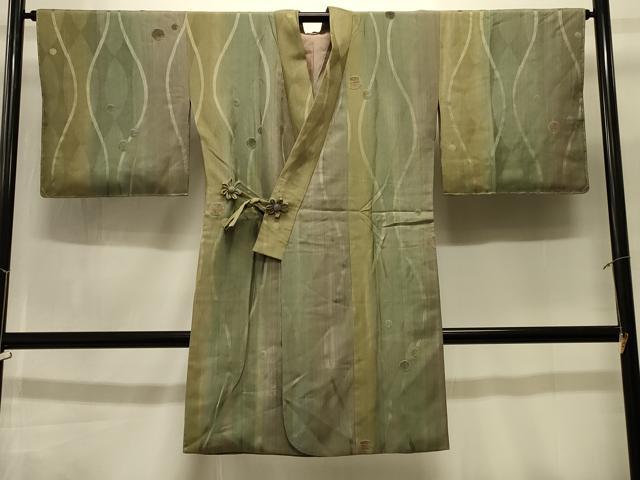 平和屋着物＃染色家 岩浅公展　道中着　ビロード　立涌文　ロング丈　正絹　逸品　未使用　CABM8371in