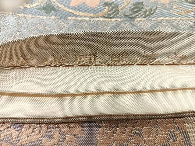 平和屋着物◎六通柄袋帯　唐織　流水鳳凰菱文　金糸　正絹　逸品　CABM8475nb