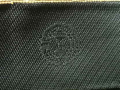 平和屋着物◎六通柄袋帯　吉祥　草花文　黒地　金糸　正絹　逸品　CABM8477nb