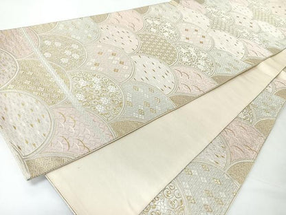 平和屋着物◎六通柄袋帯　松風　金銀糸　正絹　逸品　CABM8539nb