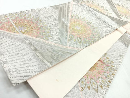 平和屋着物◎六通柄袋帯　正倉院花文　金銀糸　正絹　逸品　CABM8603nb