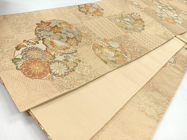 平和屋着物◎六通柄袋帯　唐織　麗しの装い　金銀糸　正絹　逸品　CABM8629nb