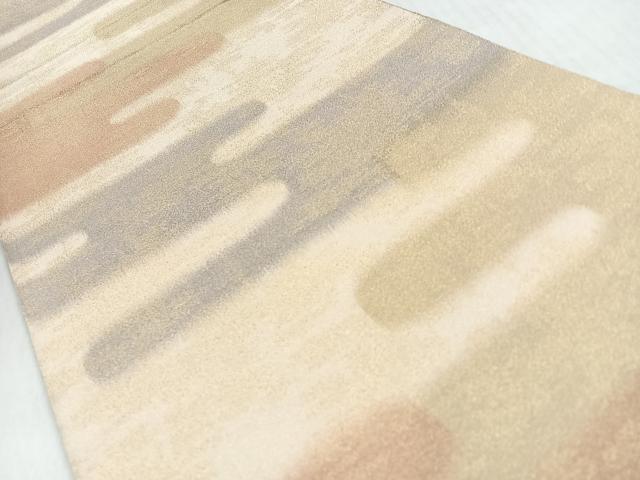 平和屋着物◎全通柄袋帯　エ霞文　金糸　正絹　逸品　CABM8637nb