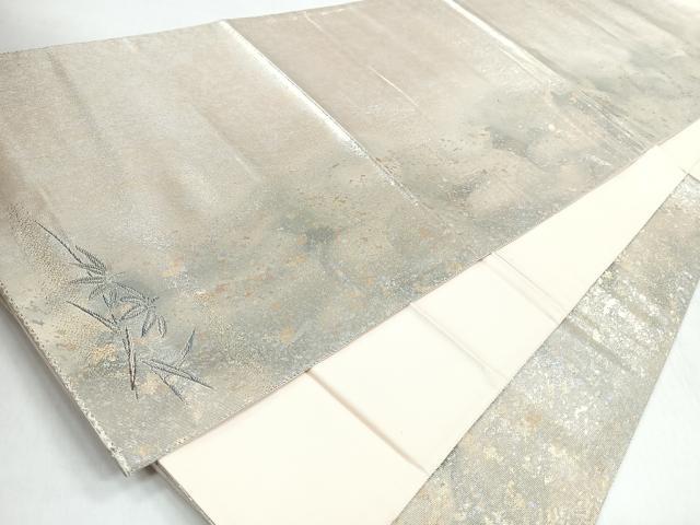 平和屋着物◎太鼓柄袋帯　梅松文　金銀糸　引箔　正絹　逸品　CABM8644nb
