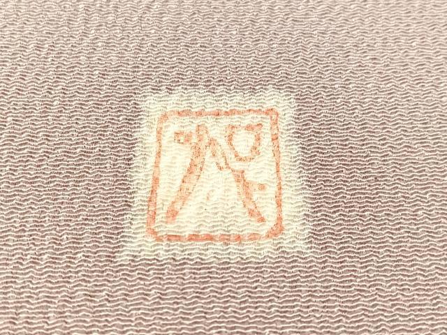 平和屋着物●九寸名古屋帯　作家物　手描き　絞り　辻が花　鬼しぼ縮緬　正絹　逸品　CABM8812vp