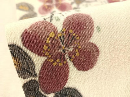 平和屋着物●京友禅作家　山科春宣　九寸名古屋帯　手描き　草花文　金彩　正絹　逸品　CABM8818vp