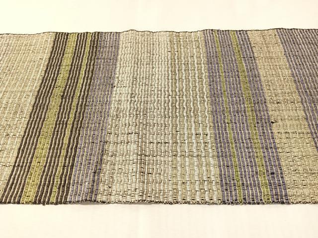 平和屋着物●八寸名古屋帯　紙布　抽象文　金糸　正絹　逸品　CABM8820vp
