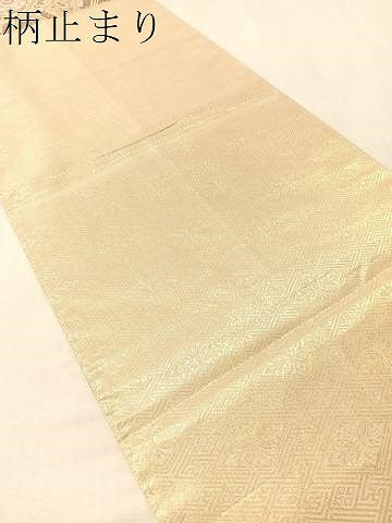 平和屋着物●六通柄袋帯　唐織　花菱文　金糸　正絹　逸品　CABM8849vp