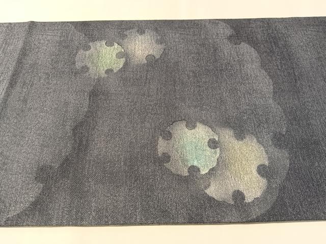 平和屋着物●両面　太鼓柄袋帯　雪輪重ね　正絹　逸品　CABM8850vp