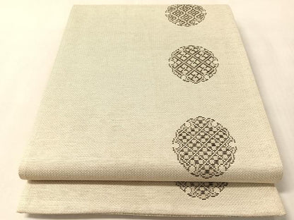 平和屋着物●両面　全通柄袋帯　雪輪吉祥文　正絹　逸品　CABM8858vp