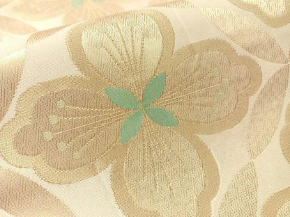 平和屋着物●六通柄袋帯　菱花文　金糸　ますいわ屋扱い　正絹　逸品　CABM8870vp