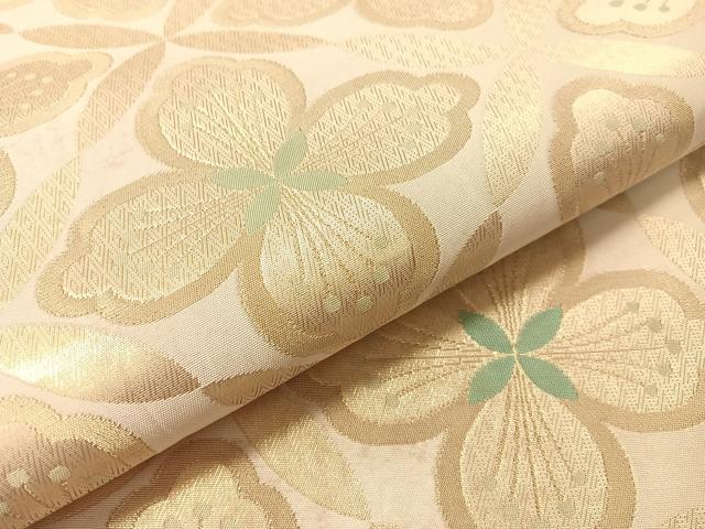 平和屋着物●六通柄袋帯　菱花文　金糸　ますいわ屋扱い　正絹　逸品　CABM8870vp