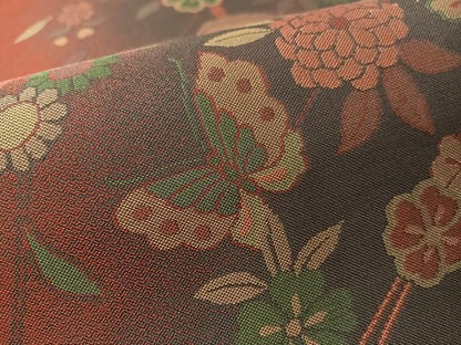 平和屋着物●京の名門・菱屋六右ェ門　両面　全通柄袋帯　むらさき乃　鳳凰枝垂れ花蝶文　正絹　逸品　未使用　CABM8878vp