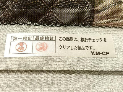 平和屋着物▽両面　六通柄袋帯　スリーシーズン　春夏秋　吉祥間道　瓢箪　金銀糸　正絹　逸品　未使用　CABM8892vp