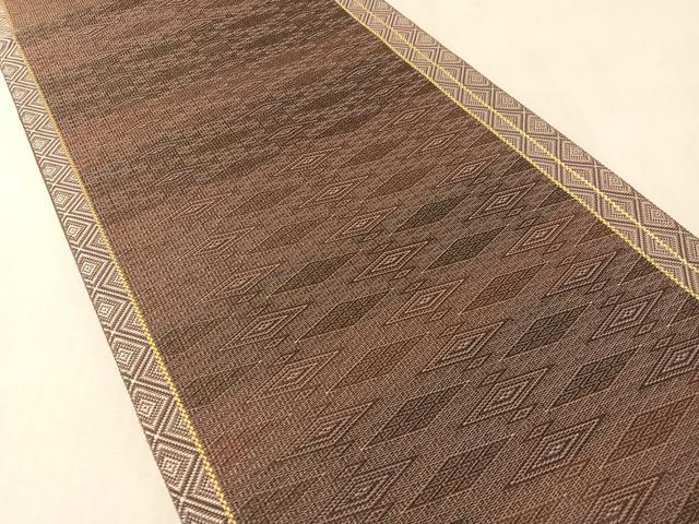 平和屋着物●世界的友禅作家　千地泰弘　六通柄袋帯　菱吉祥間道　金糸　正絹　逸品　CABM8901vp