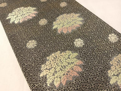平和屋着物●六通柄袋帯　唐織　天平唐花文錦文様　金糸　正絹　逸品　CABM8902vp