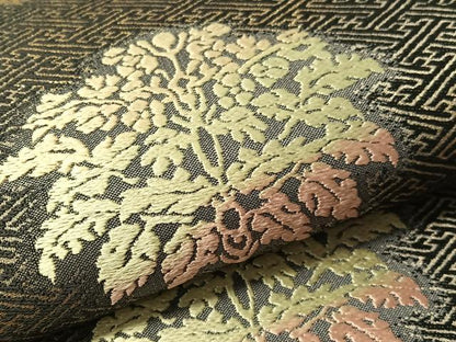 平和屋着物●六通柄袋帯　唐織　天平唐花文錦文様　金糸　正絹　逸品　CABM8902vp