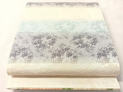 平和屋着物●アンティーク　大正ロマン　両面　全通柄袋帯　乱菊　金銀糸　正絹　逸品　未使用　CABM8909vp