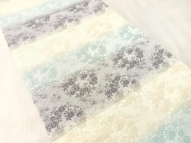 平和屋着物●アンティーク　大正ロマン　両面　全通柄袋帯　乱菊　金銀糸　正絹　逸品　未使用　CABM8909vp