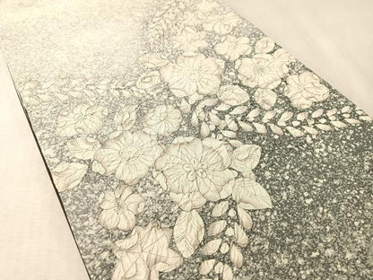 平和屋着物●太鼓柄袋帯　本場縞大島紬地　辻が花　絞り　正絹　逸品　CABM8916vp
