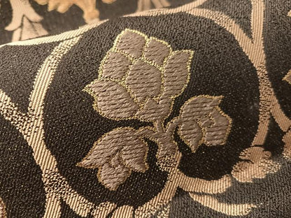 平和屋着物●六通柄袋帯　唐織　ぬれぬき　吉祥花文　金通し地　正絹　逸品　未使用　CABM8917vp