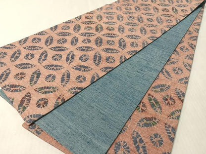 平和屋着物●全通柄　京袋帯　紬地　絞り　七宝文　正絹　逸品　CABM8924vp