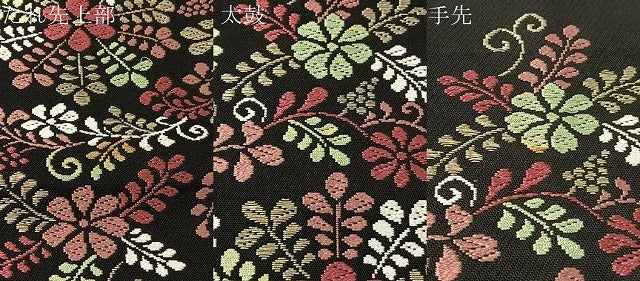 平和屋着物●六通柄　本袋帯　唐織　都錦　黒地　金糸　三越扱い　正絹　逸品　CABM8950vp