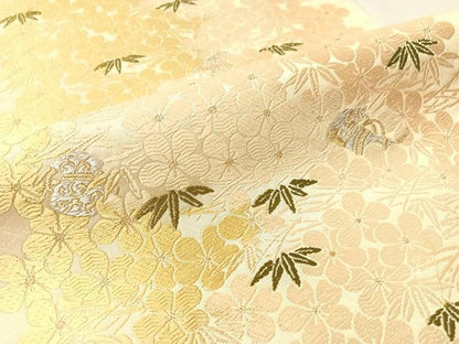 平和屋着物●全通柄袋帯　唐織　松竹梅宝尽くし　金銀糸　正絹　逸品　CABM9127vp