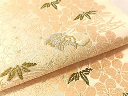 平和屋着物●全通柄袋帯　唐織　松竹梅宝尽くし　金銀糸　正絹　逸品　CABM9127vp