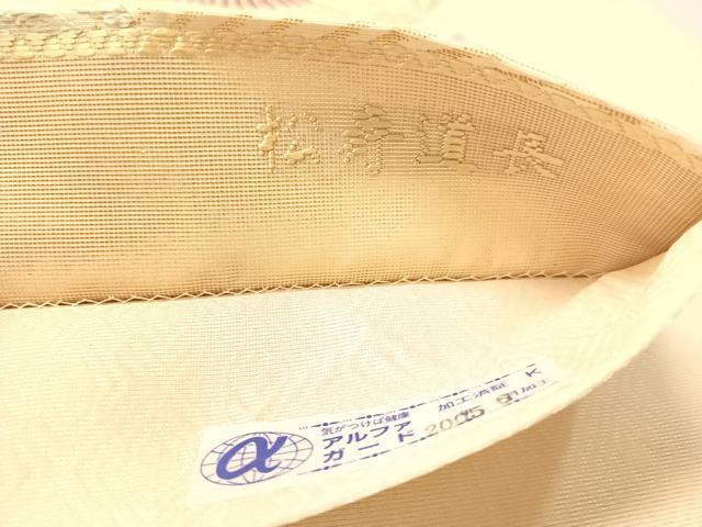 平和屋着物●六通柄袋帯　宝寿唐織　松寿道長　金糸　正絹　逸品　未使用　CABM9128vp
