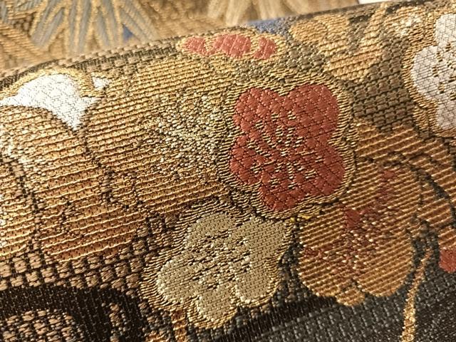 平和屋着物▽六通柄袋帯　スリーシーズン　春夏秋　流水松竹梅　金銀糸　正絹　逸品　CABM9137vp