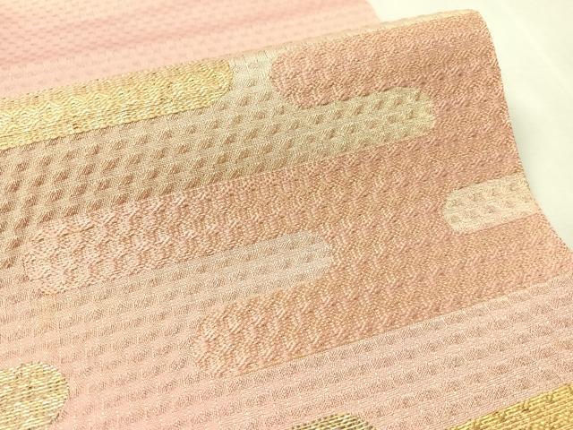 平和屋着物●太鼓柄袋帯　エ霞文　金糸　正絹　逸品　CABM9143vp