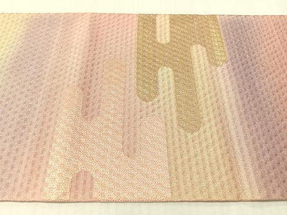 平和屋着物●太鼓柄袋帯　エ霞文　金糸　正絹　逸品　CABM9143vp