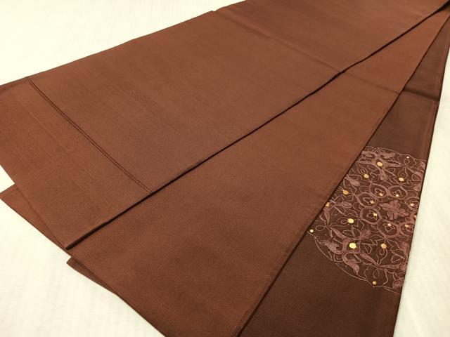 平和屋着物●太鼓柄袋帯　総刺繍　駒刺繍　正倉院花文　正絹　逸品　CABM9159vp