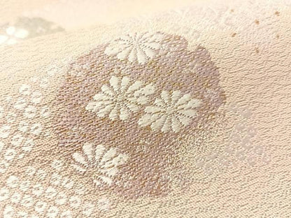 平和屋着物●六通柄袋帯　小袖雪輪文　金糸　正絹　逸品　CABM9170vp