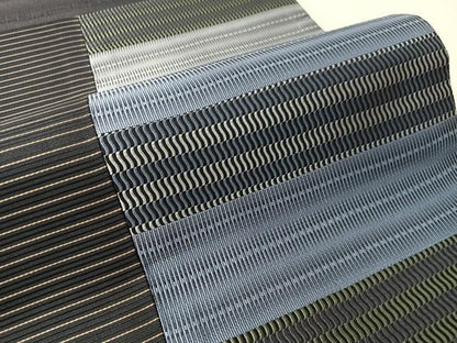 平和屋着物●両面　太鼓柄袋帯　切嵌　横段文　正絹　逸品　未使用　CABM9178vp