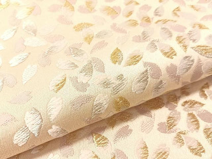 平和屋着物●六通柄袋帯　唐織　舞桜　金銀糸　正絹　逸品　CABM9182vp