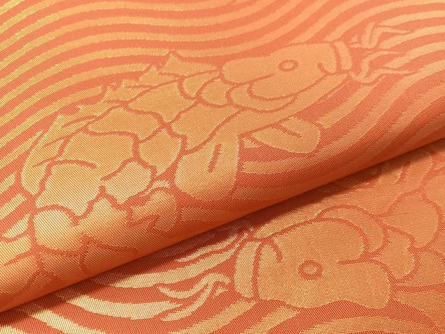平和屋着物●織物一筋名門　織悦　全通柄　本袋帯　荒磯　金糸　正絹　逸品　CABM9190vp