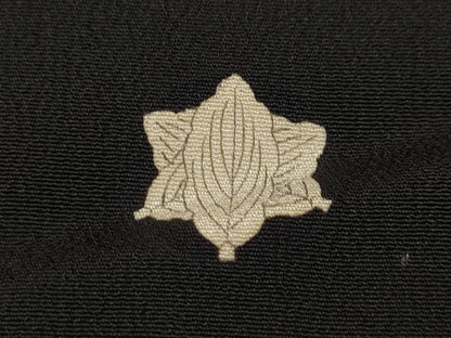 平和屋着物●アンティーク　大正ロマン　黒留袖　花鳥文　金彩　正絹　逸品　CABM9203ut