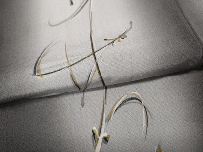 平和屋着物●訪問着　手描き　こぼれ松葉　暈し染め　金彩　正絹　逸品　CABM9209ut