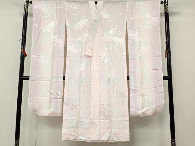 平和屋着物●振袖用長襦袢　無双仕立て　扇面花地紋　暈し染め　京都きもの友禅扱い　正絹　逸品　CABM9223ut