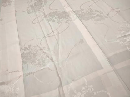 平和屋着物●振袖用長襦袢　無双仕立て　扇面花地紋　暈し染め　京都きもの友禅扱い　正絹　逸品　CABM9223ut