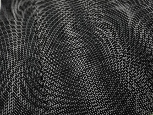 平和屋着物●上質な小紋　幾何学文　黒地　正絹　逸品　CABM9225ut
