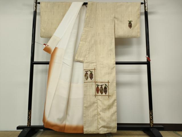 平和屋着物●訪問着　紬地　パッチワーク　成り物　正絹　逸品　CABM9228ut