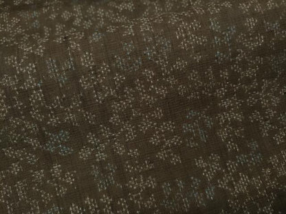 平和屋着物●本場結城紬　重要無形文化財　枝葉文　三越扱い　正絹　逸品　未使用　CABM9240ut